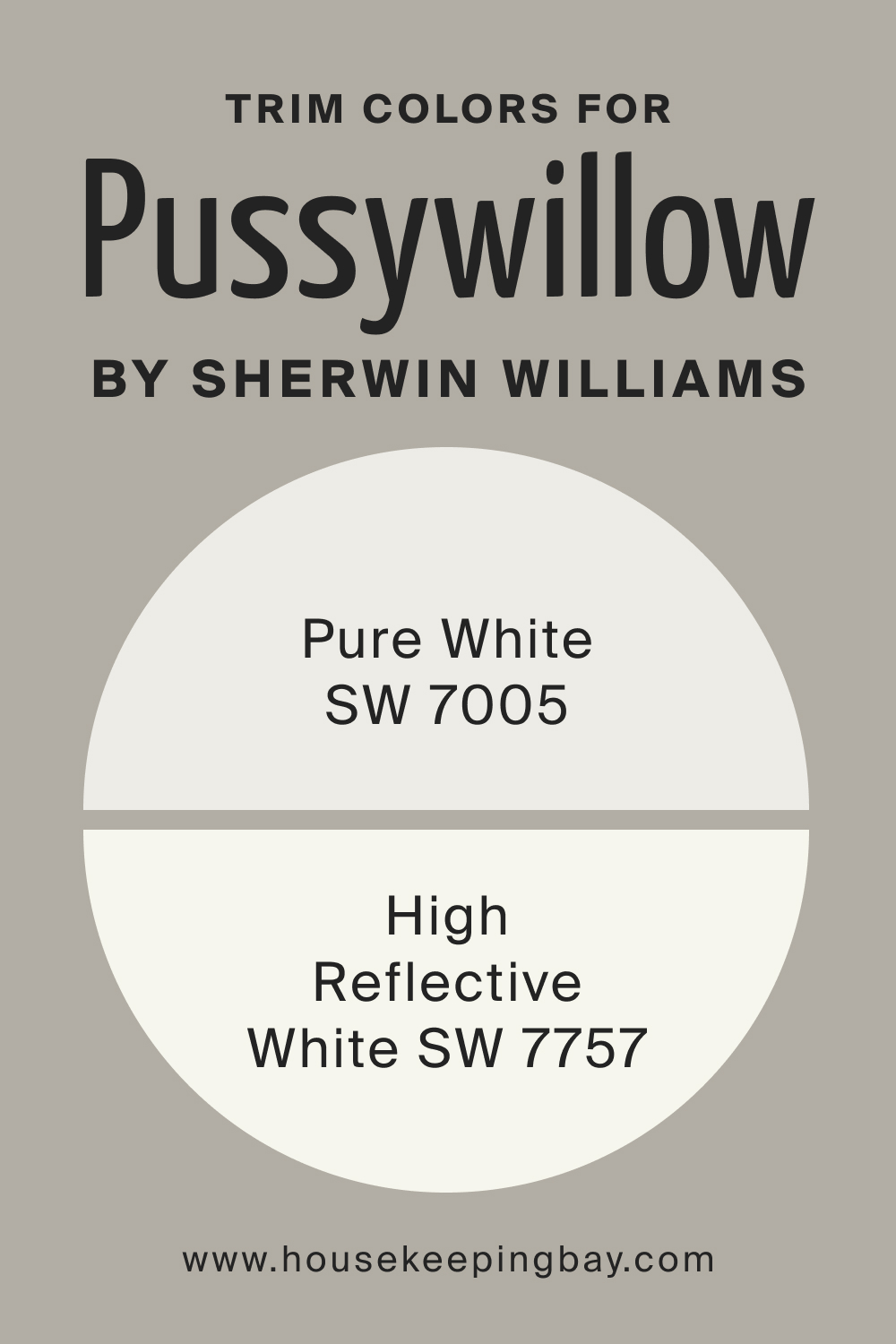 Trims Color for Pussywillow SW 7643 by Sherwin Williams