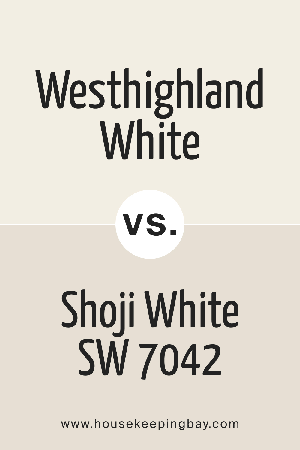 Westhighland White SW 7566 vs Shoji White SW 7042
