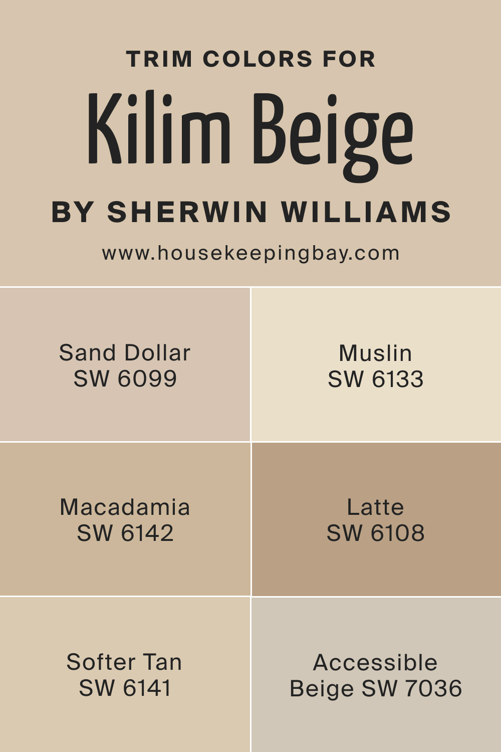 What Is the Best Trim Color to Use With SW Kilim Beige