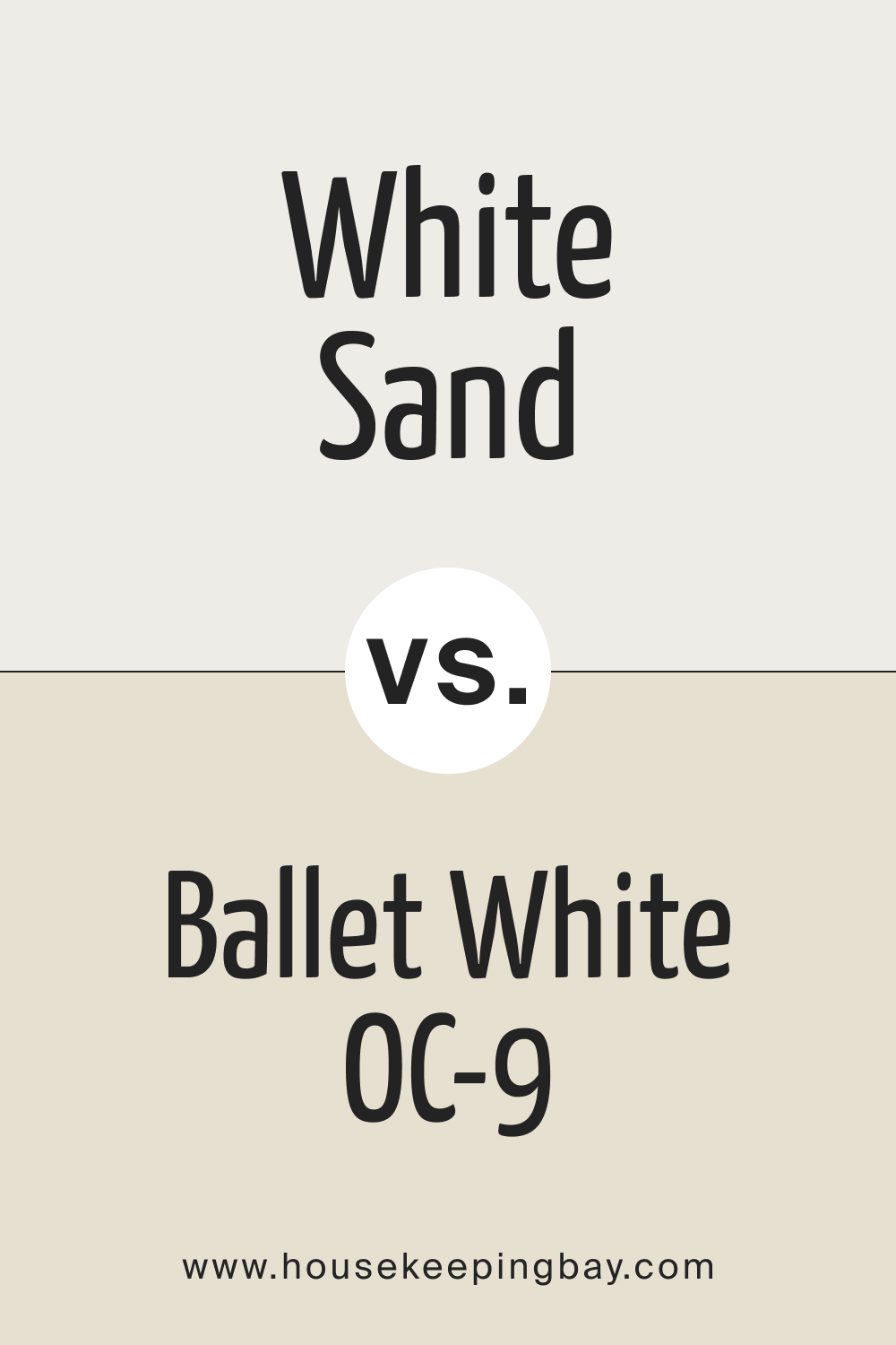 White Sand SW 9582 vs Ballet White OC 9