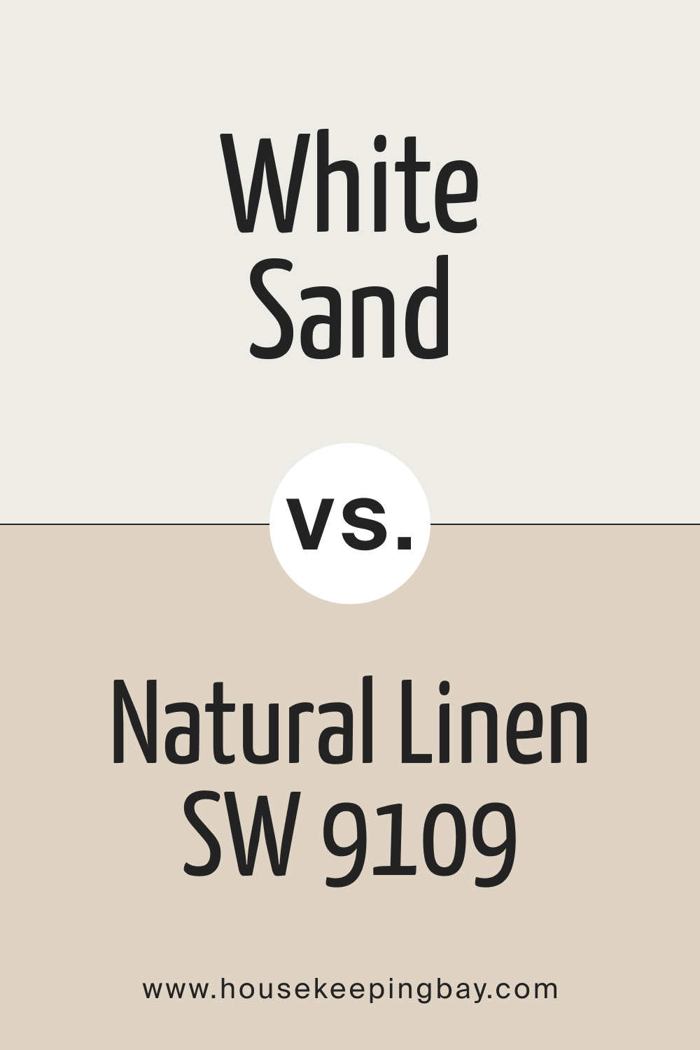 White Sand SW 9582 vs Natural Linen SW 9109