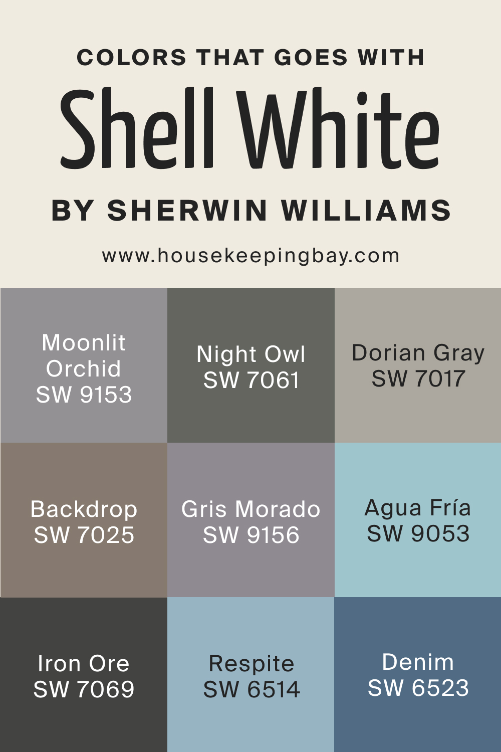 Colors that goes with SW Shell White by Sherwin Williams