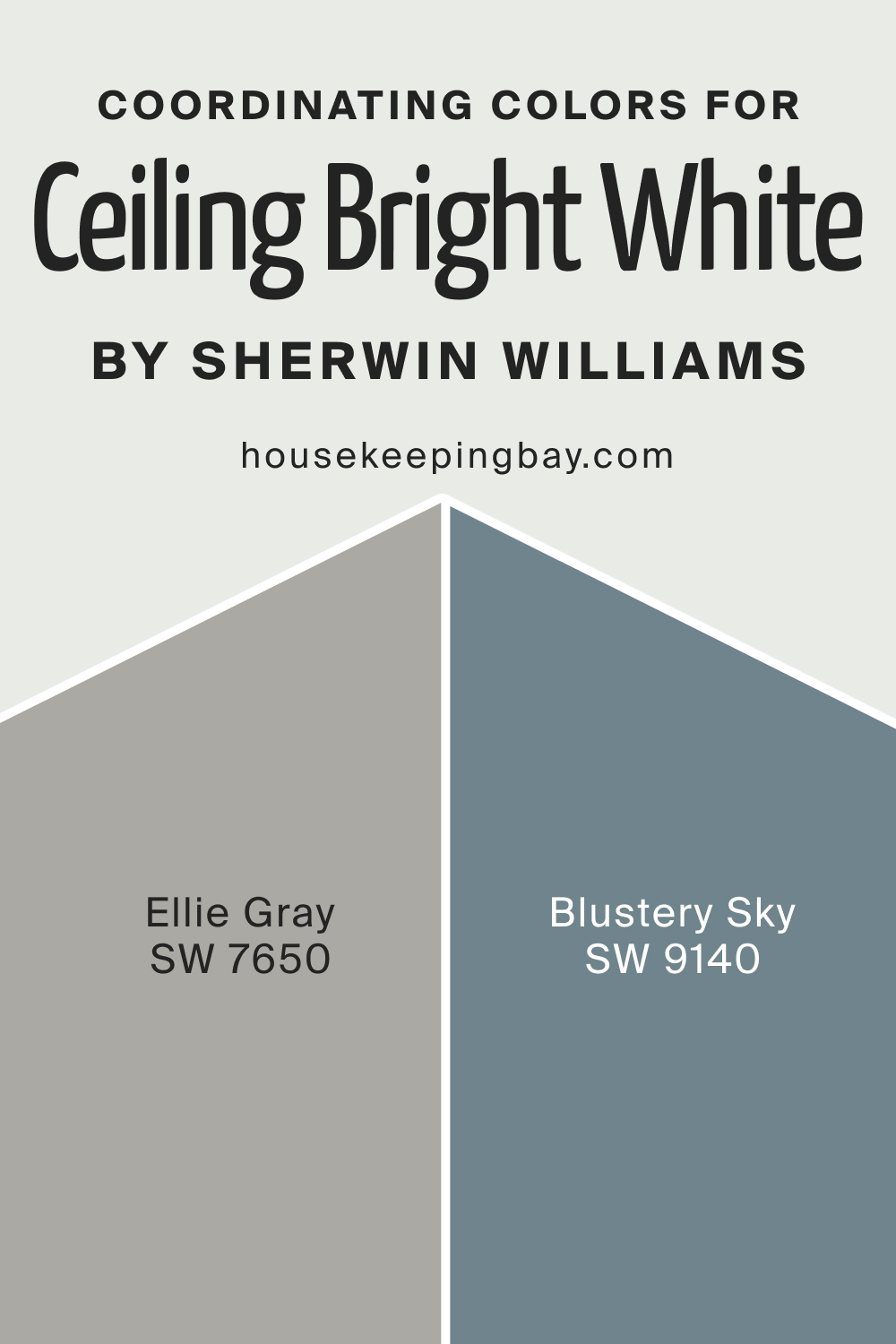 Coordinating Colors for SW Ceiling Bright White by Sherwin Williams