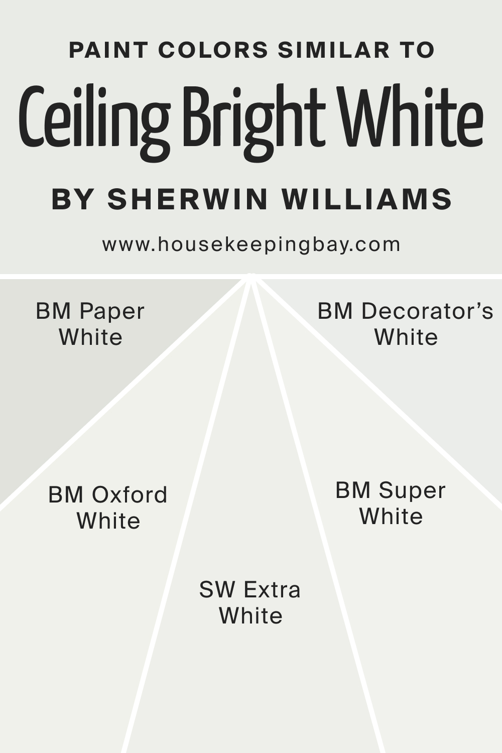 Paint Colors Similar to SW Ceiling Bright White by Sherwin Williams