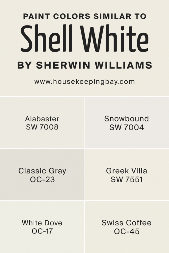 Shell White SW 8917 Paint Color by SherwinWilliams