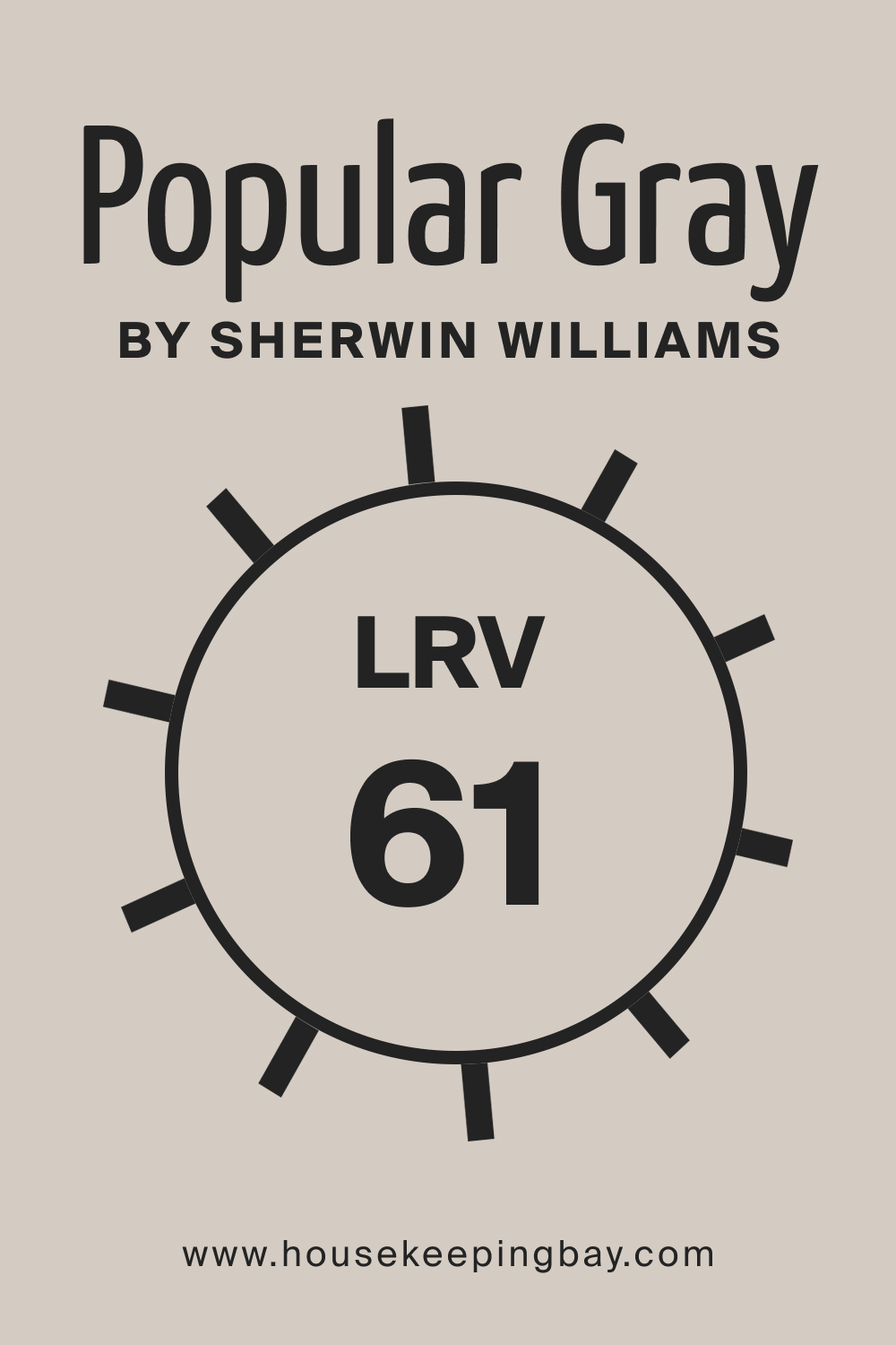 Popular Gray SW by Sherwin Williams. LRV – 61