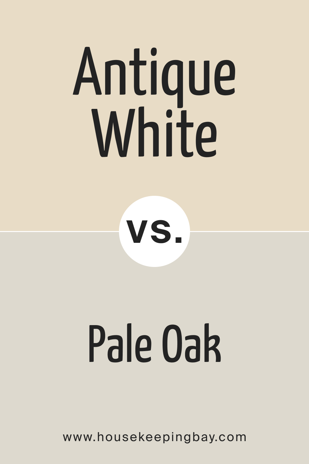 SW Antique White vs Pale Oak