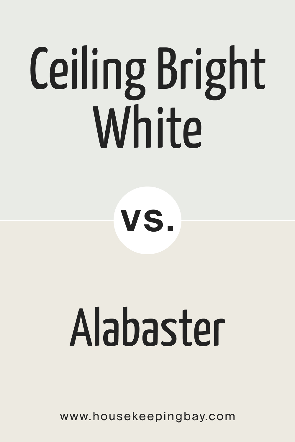 SW Ceiling Bright White vs Alabaster