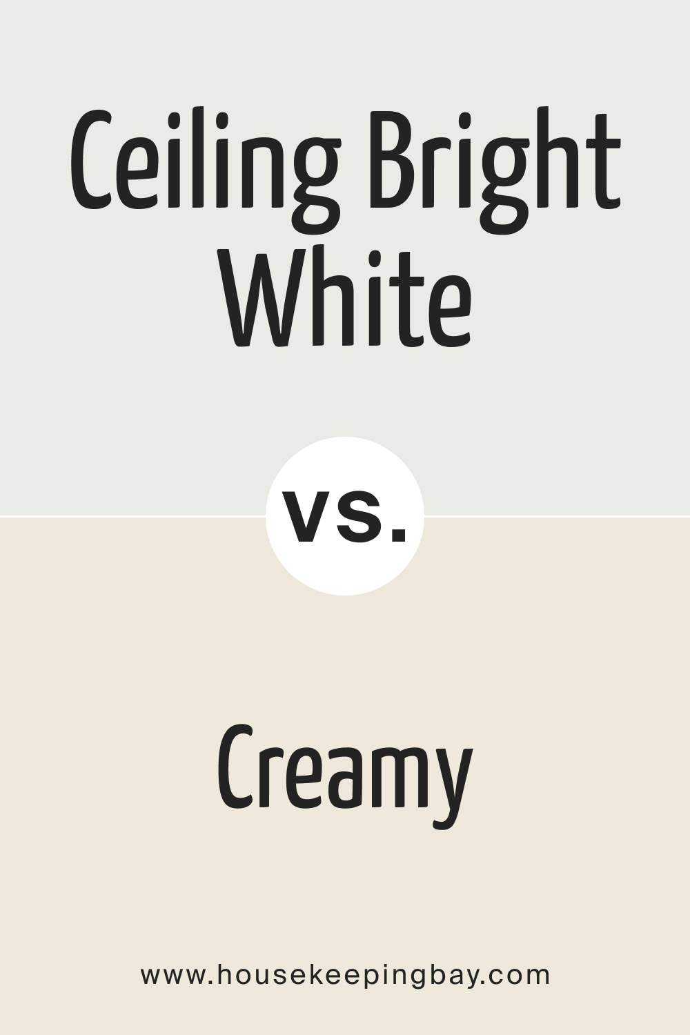 SW Ceiling Bright White vs Creamy