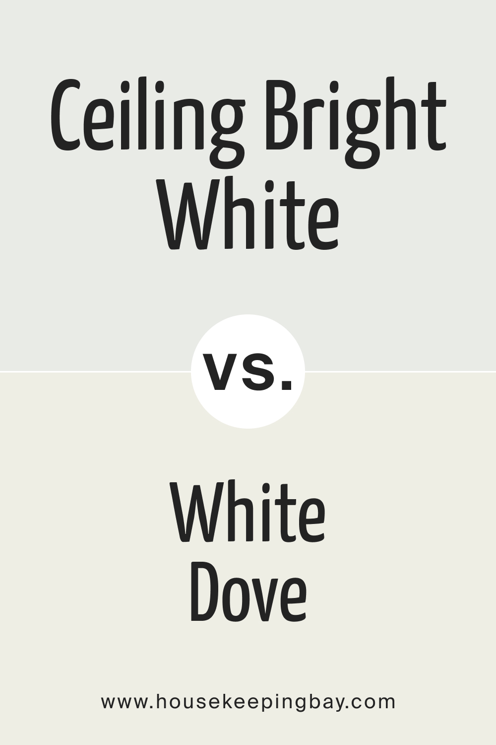SW Ceiling Bright White vs White Dove