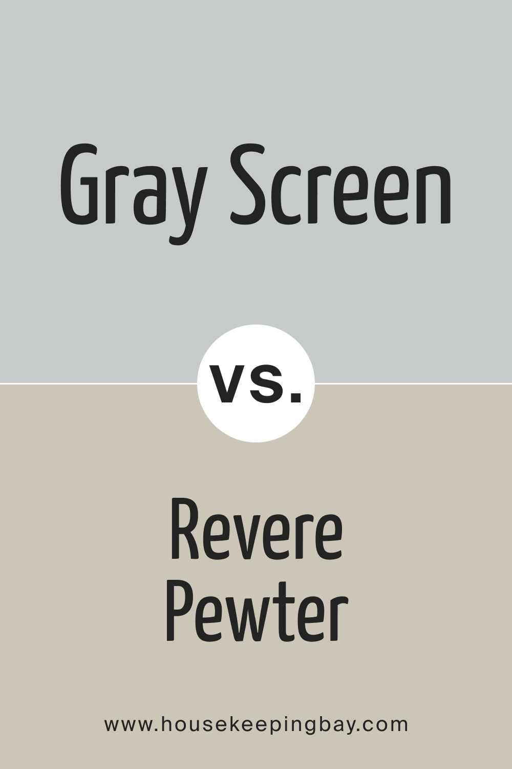 SW Gray Screen vs Revere Pewter