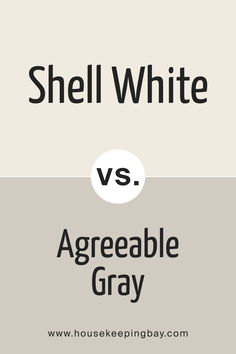 SW Shell White vs Agreeable Gray