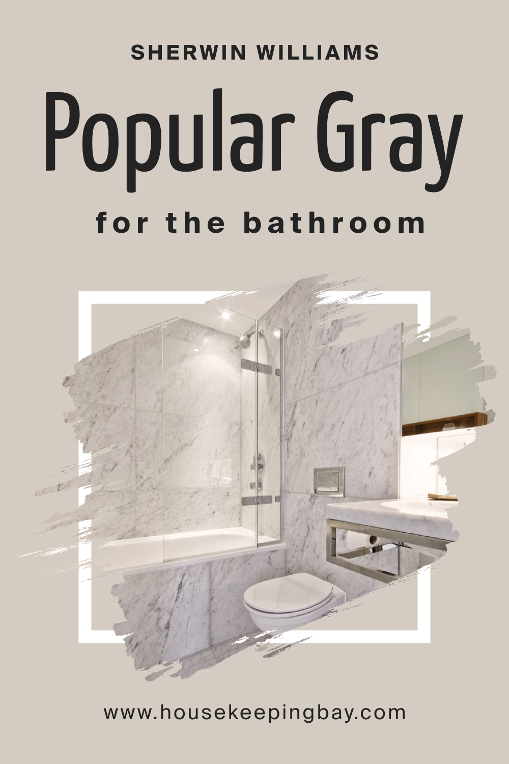 Sherwin Williams. Popular Gray SW in the Bathroom