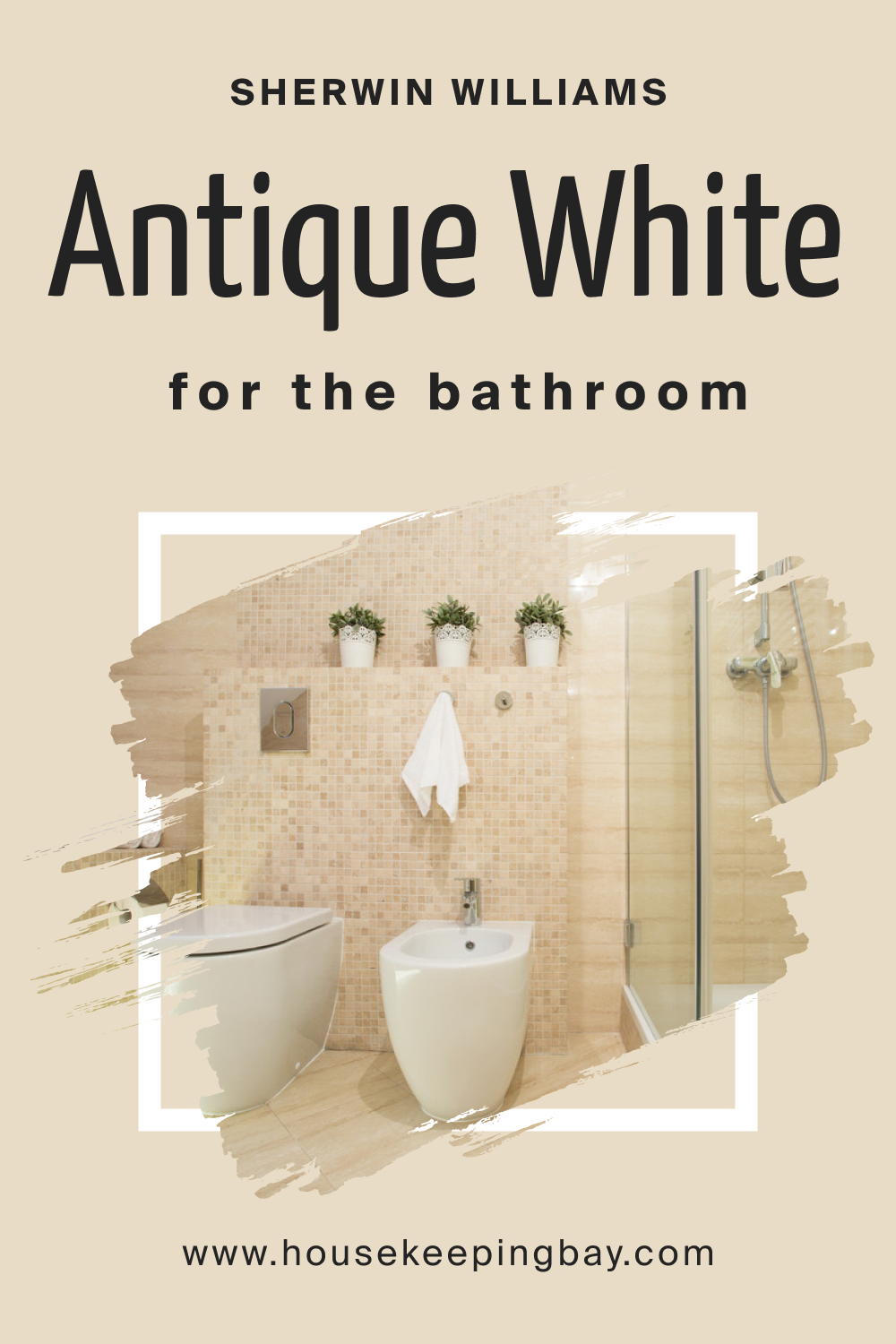 Sherwin Williams. SW Antique White in the Bathroom