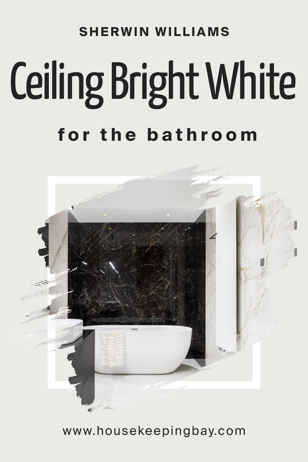 Sherwin Williams. SW Ceiling Bright White in the Bathroom