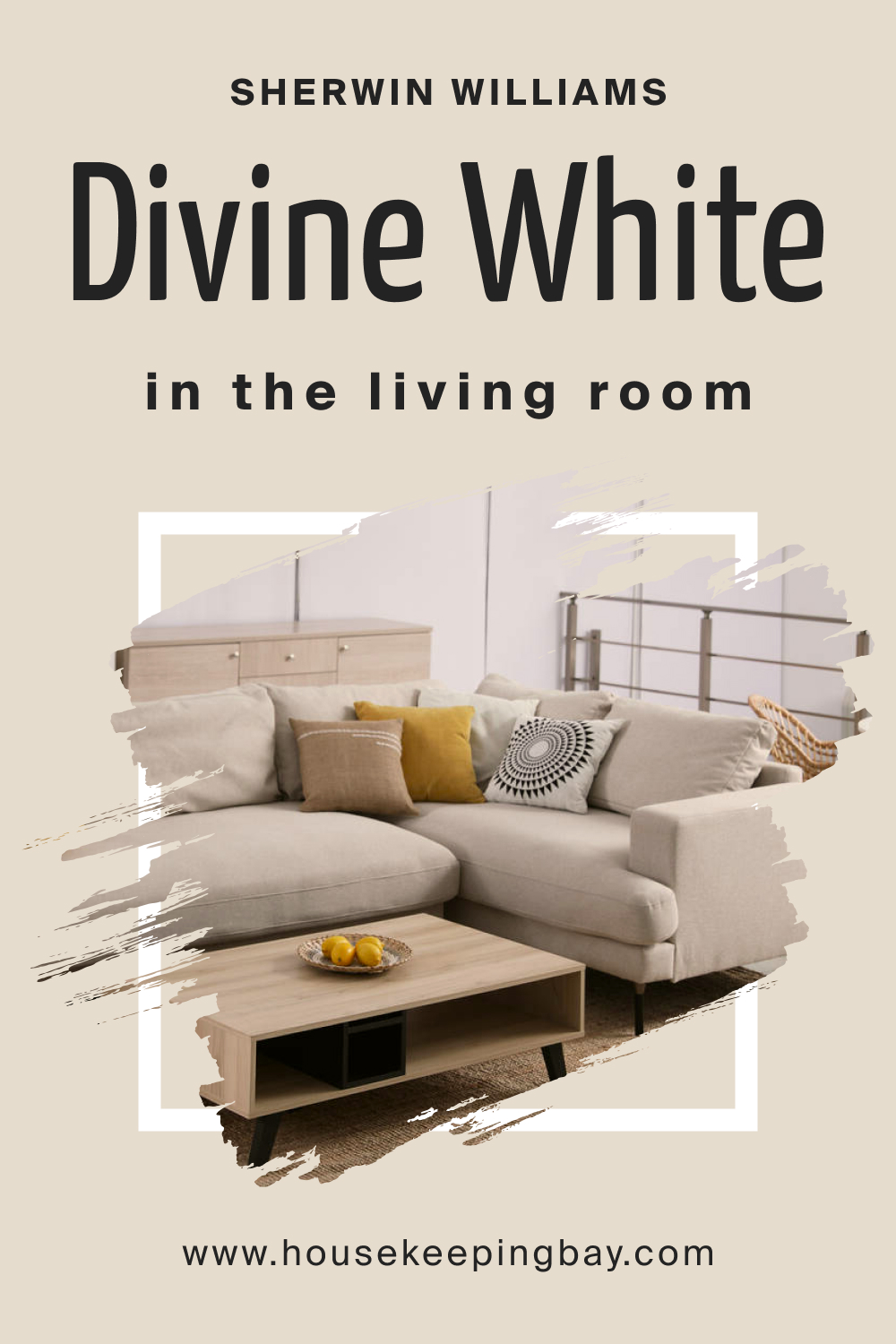 Sherwin Williams. SW Divine White In the Living Room