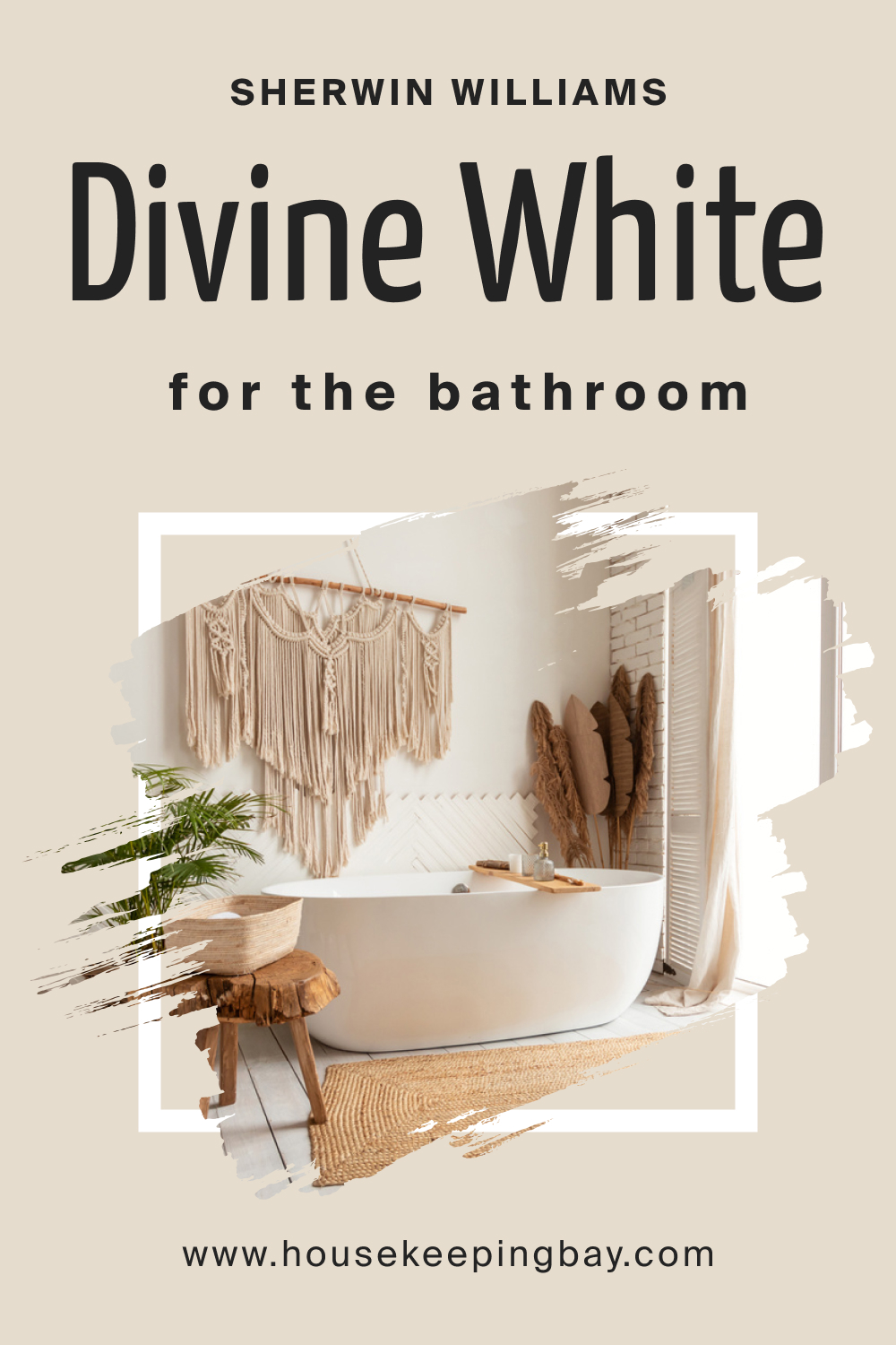 Sherwin Williams. SW Divine White in the Bathroom