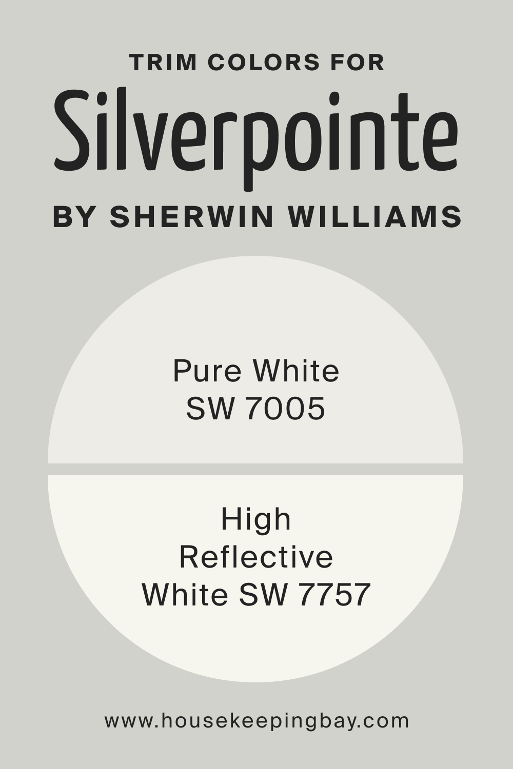 Trim Color for SW Silverpointe by Sherwin Williams