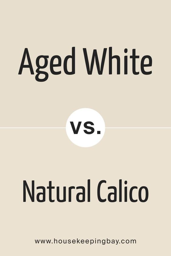 aged white vs Dulux natural calico