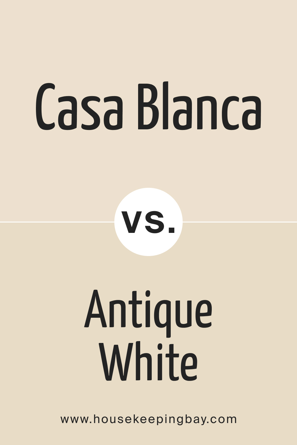 Casa Blanca 7571 Paint Color by Sherwin Williams VS Antique White