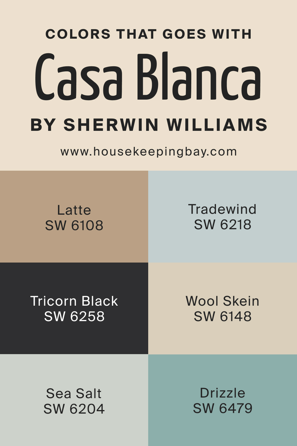 Color that goes with Casa Blanca 7571 Paint Color by Sherwin Williams