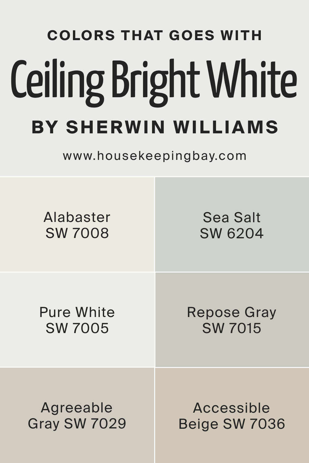 Colors That Go Well With SW Ceiling Bright White