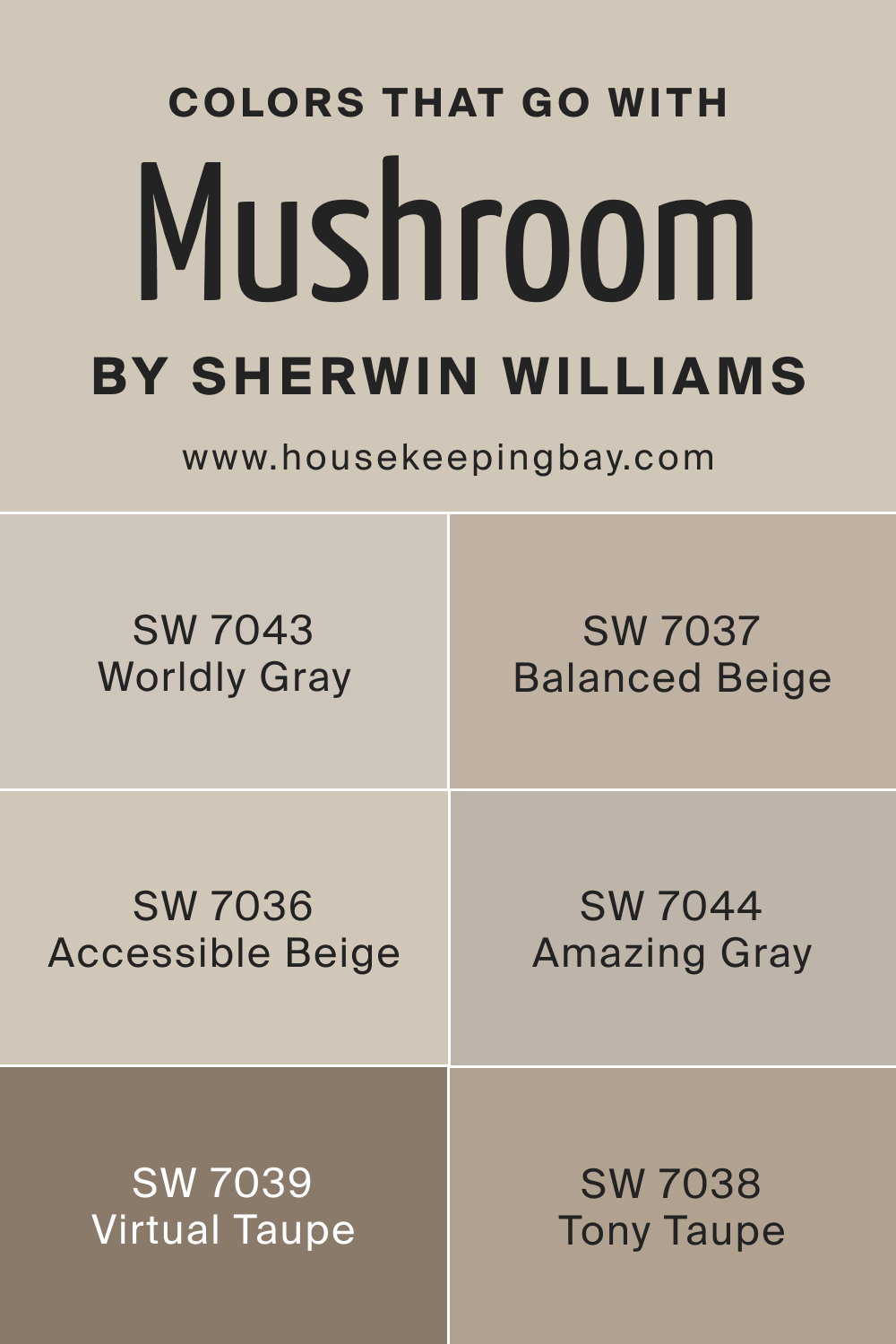 Colors That Go Well With SW Mushroom