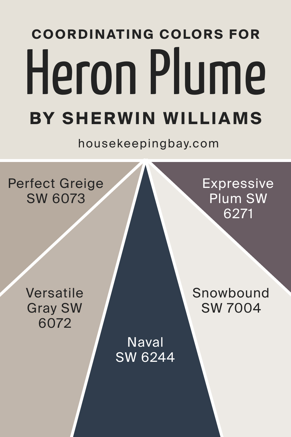 Coordinating Colors for SW Heron Plume by Sherwin Williams