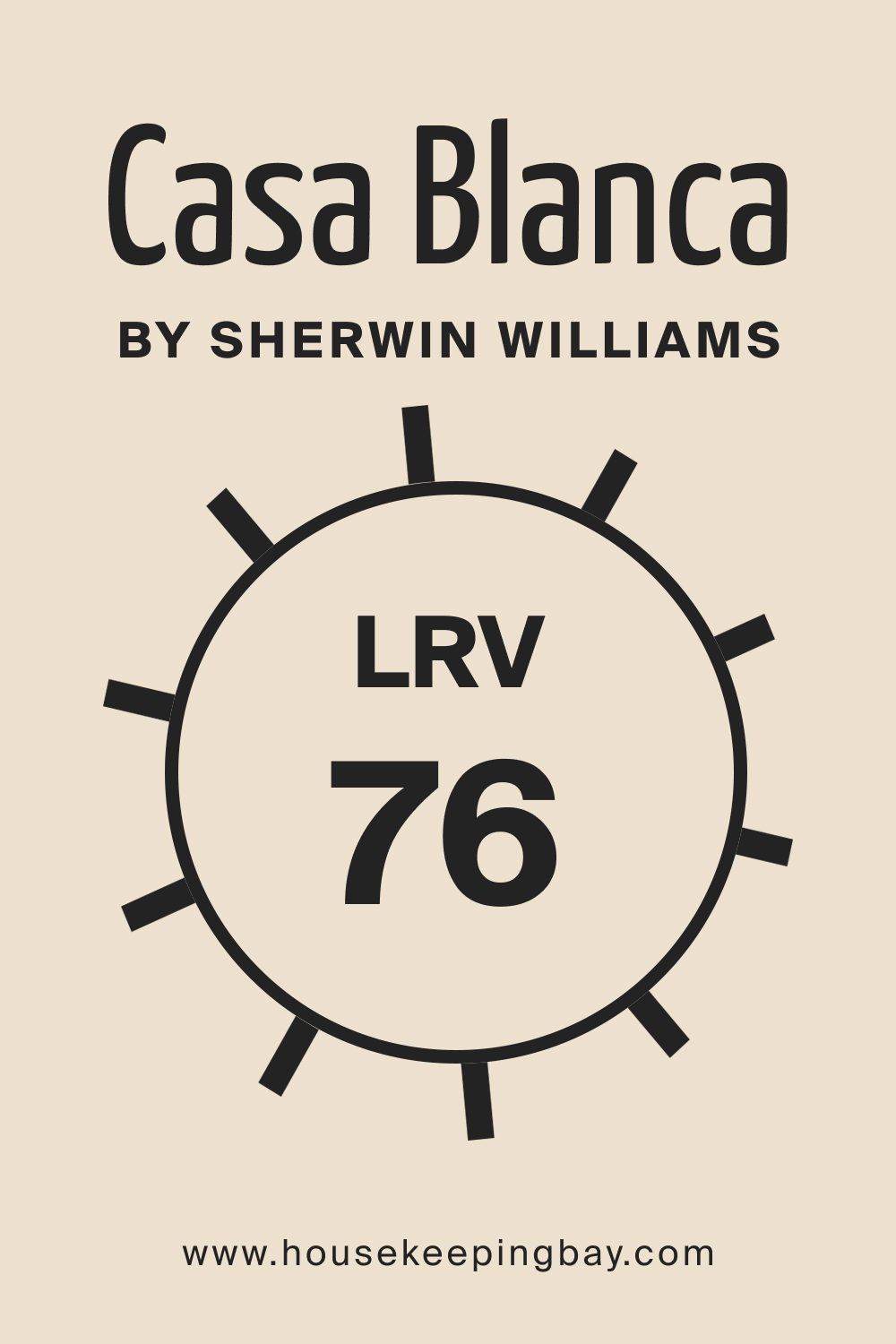 LRV Casa Blanca 7571 Paint Color by Sherwin Williams