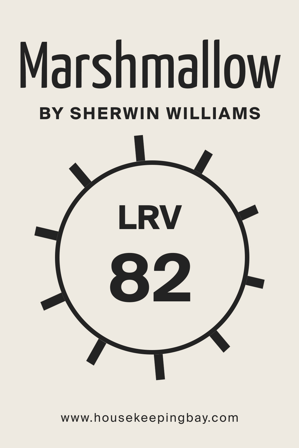 SW Shell White by Sherwin Williams. LRV – 83