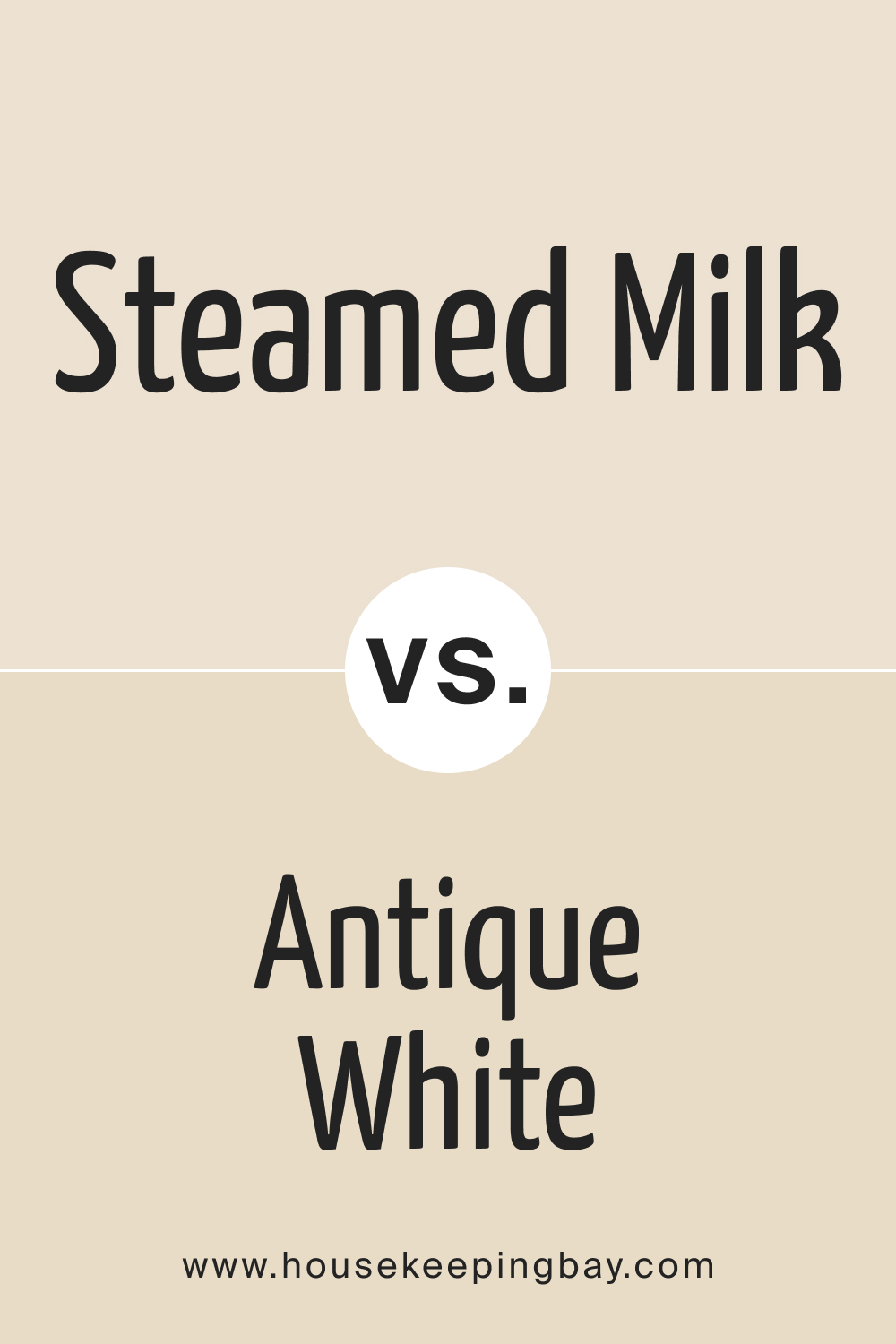 SW Steamed Milk vs Antique White