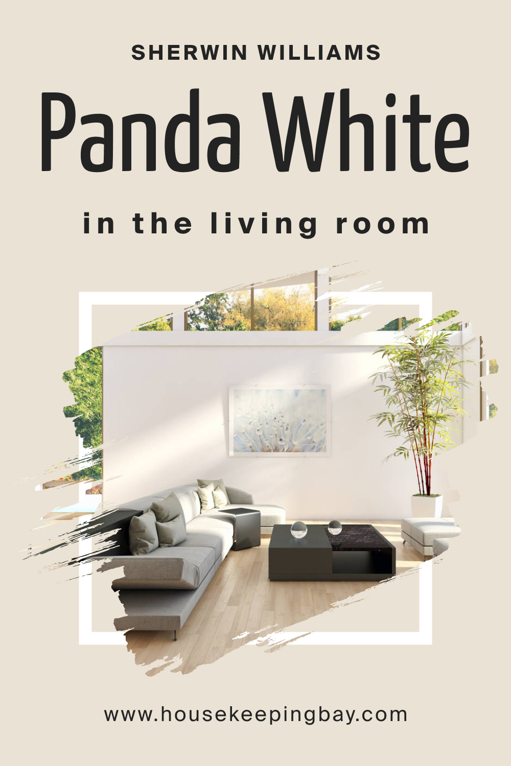 Sherwin Williams. SW Panda White In the Living Room