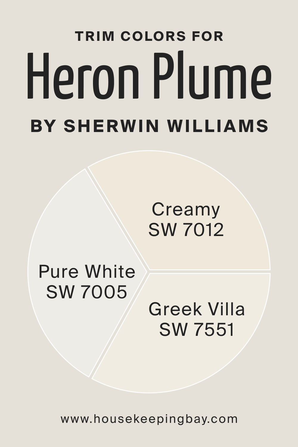 Trim Color for SW Heron Plume by Sherwin Williams