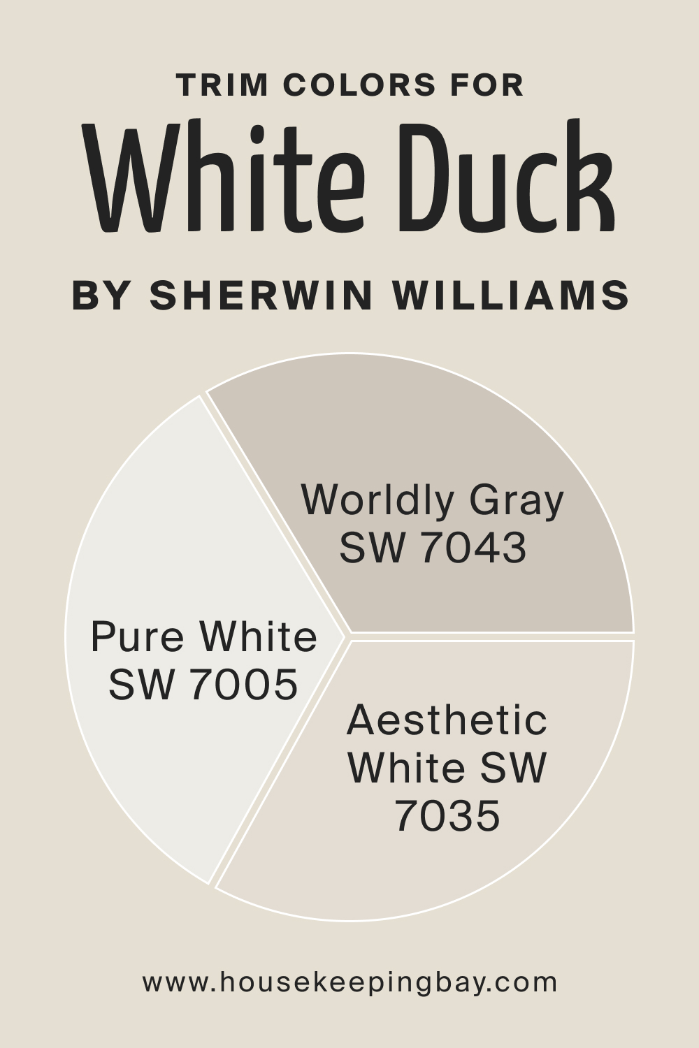 Trim Color for SW White Duck by Sherwin Williams, www. Housekeepingbay.com