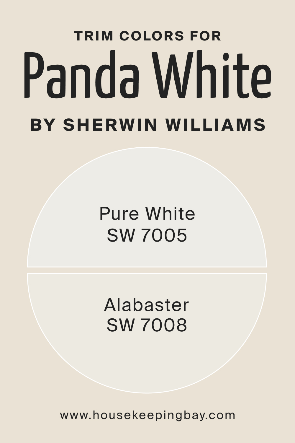 Trim Colors for SW Panda White by Sherwin Williams