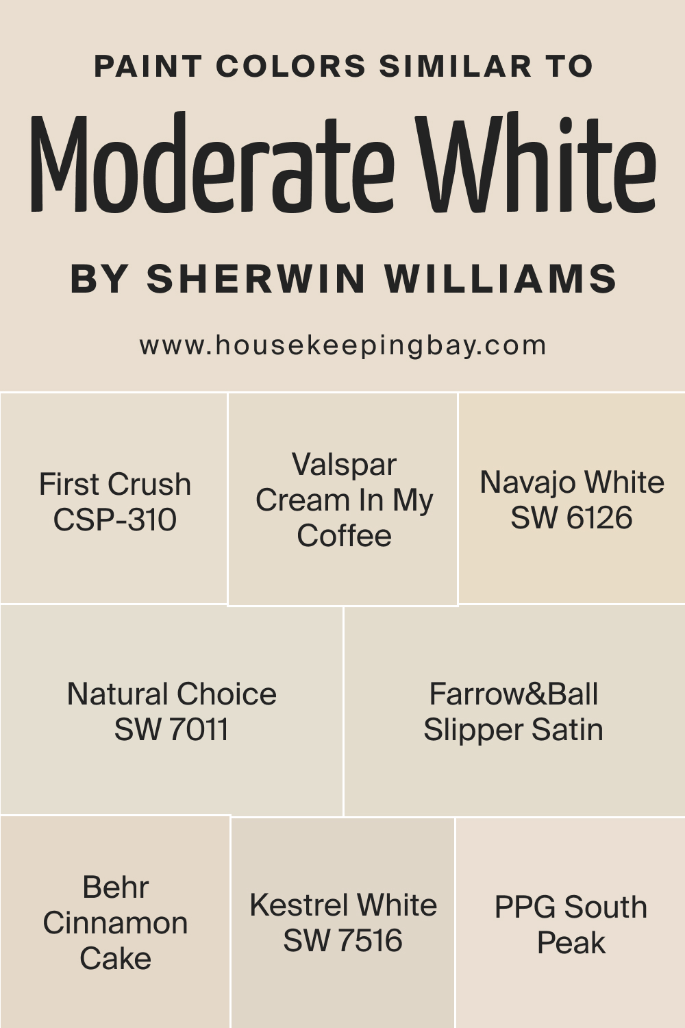 Paint Colors Similar to SW Moderate White by Sherwin Williams