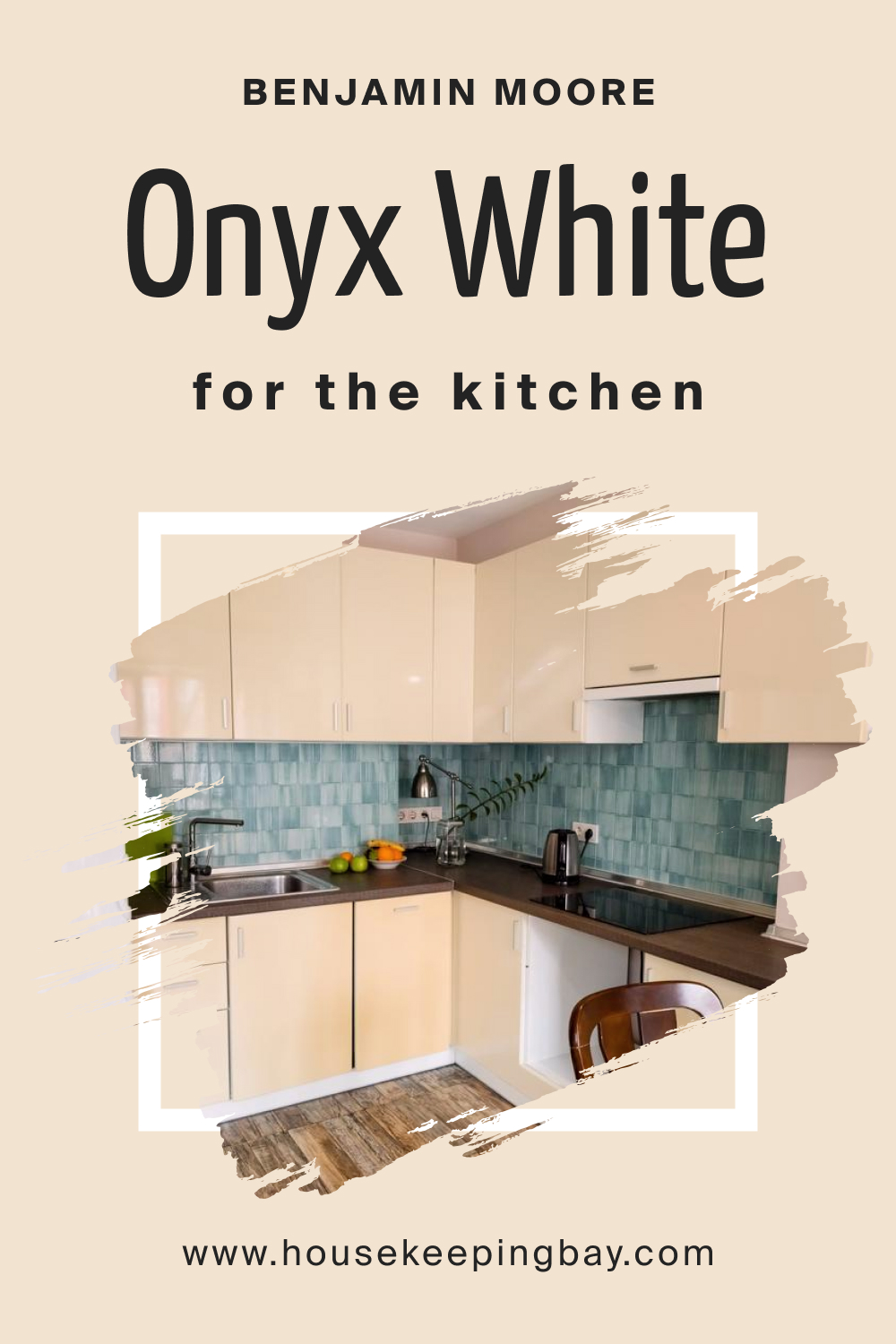 Benjamin Moore. Onyx White OC 74 for the Kitchen