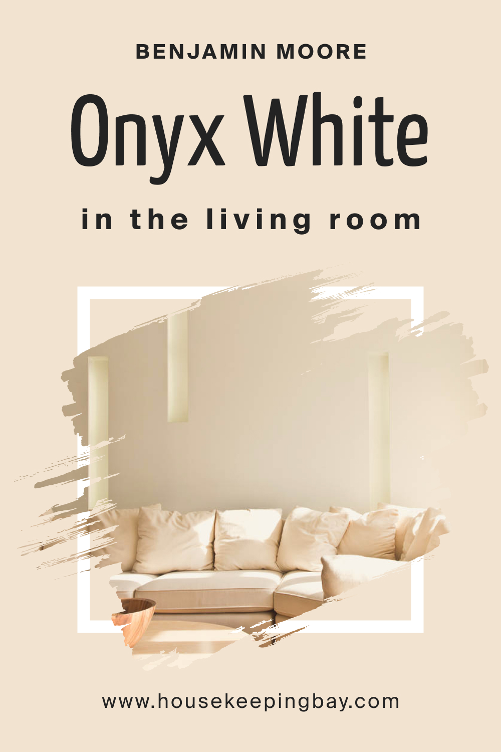 Benjamin Moore. Onyx White OC 74 in the Living Room