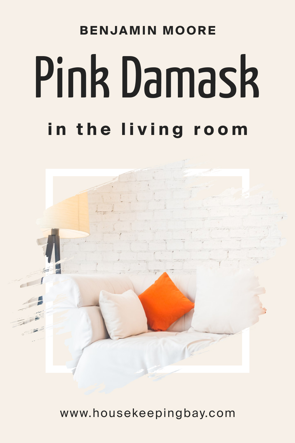 Benjamin Moore. Pink Damask OC 72 in the Living Room