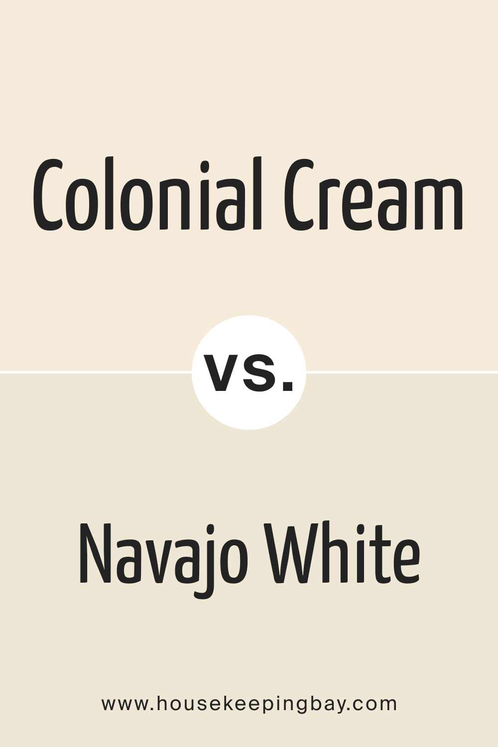 Colonial Cream OC 77 vs. BM OC 95 Navajo White