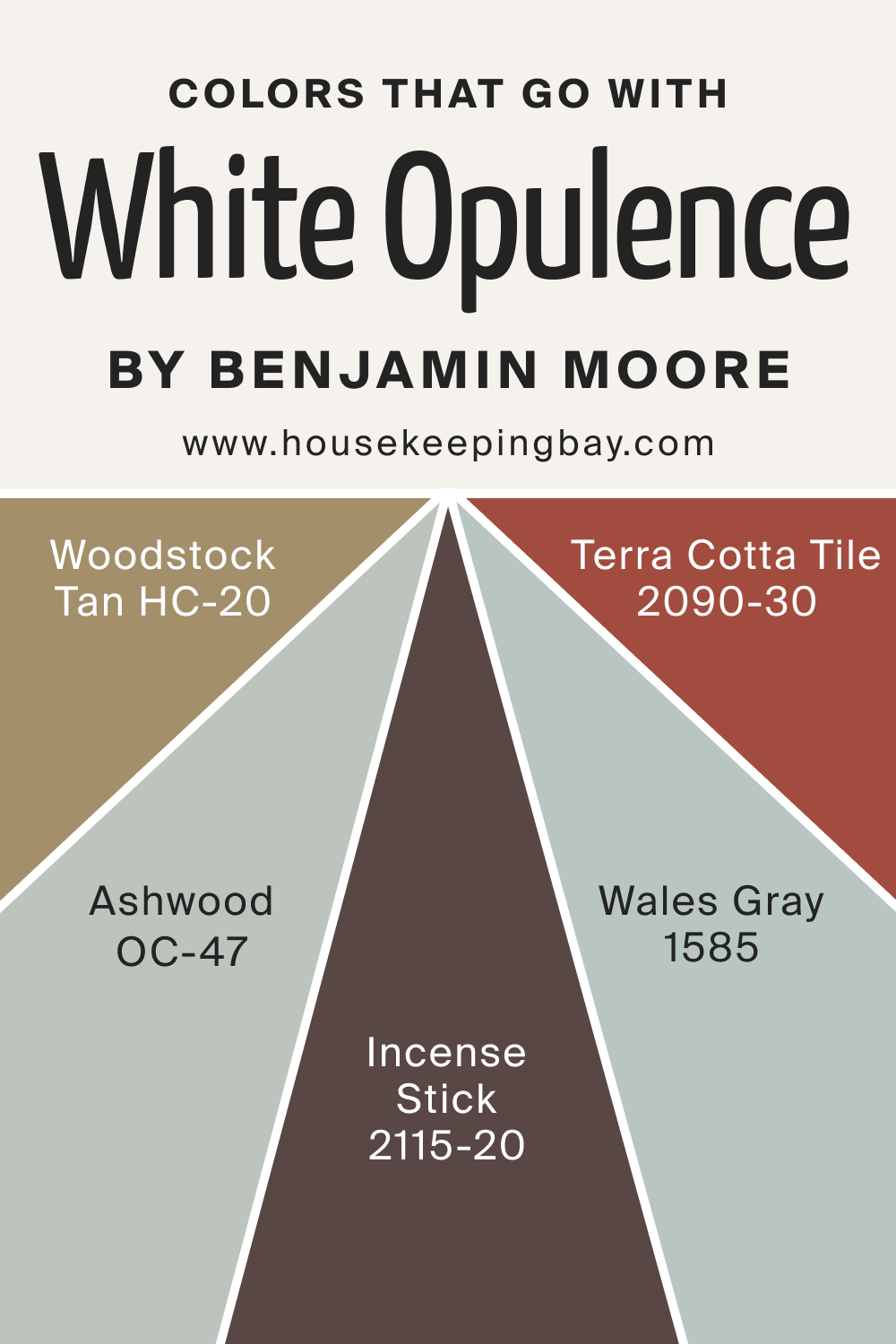 Colors that goes with White Opulence OC 69 by Benjamin Moore