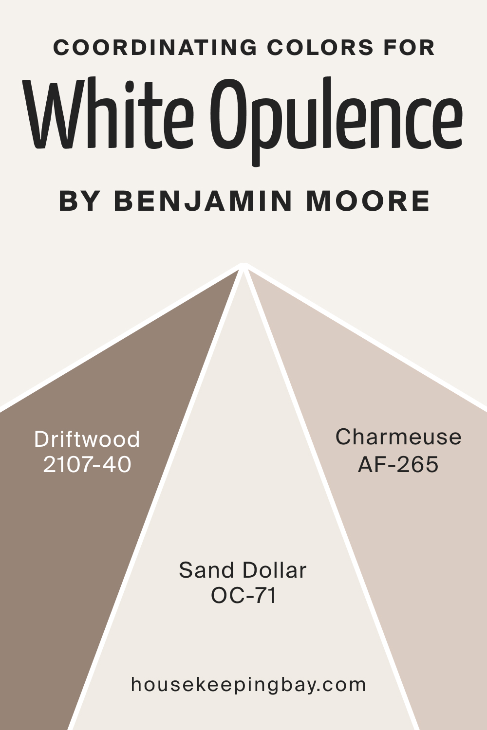 Coordinating Colors for White Opulence OC 69 by Benjamin Moore