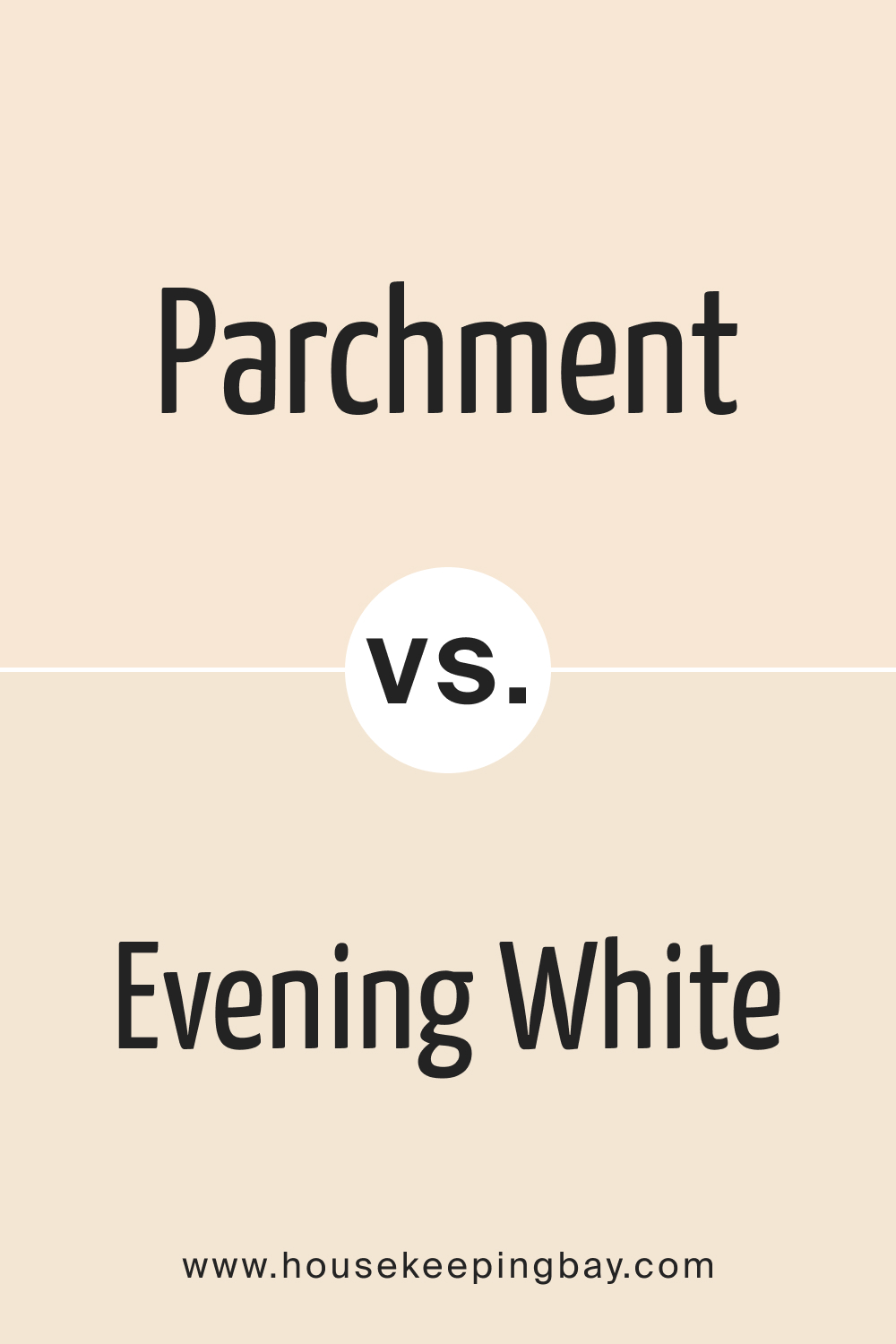Parchment OC 78 vs.BM 907 Evening White