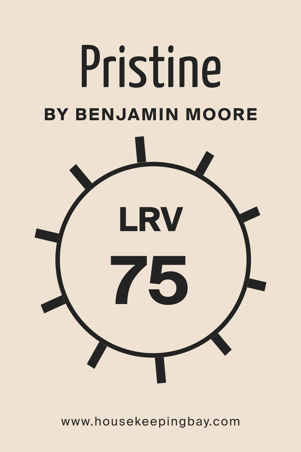 Pristine OC 75 by Benjamin Moore. LRV – 75