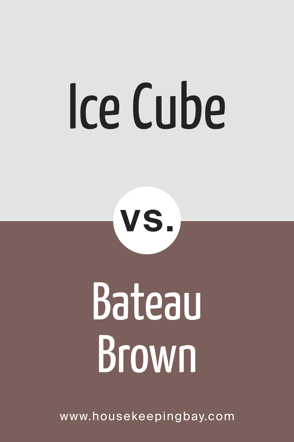 SW 6252 Ice Cube vs Bateau Brown SW 6033