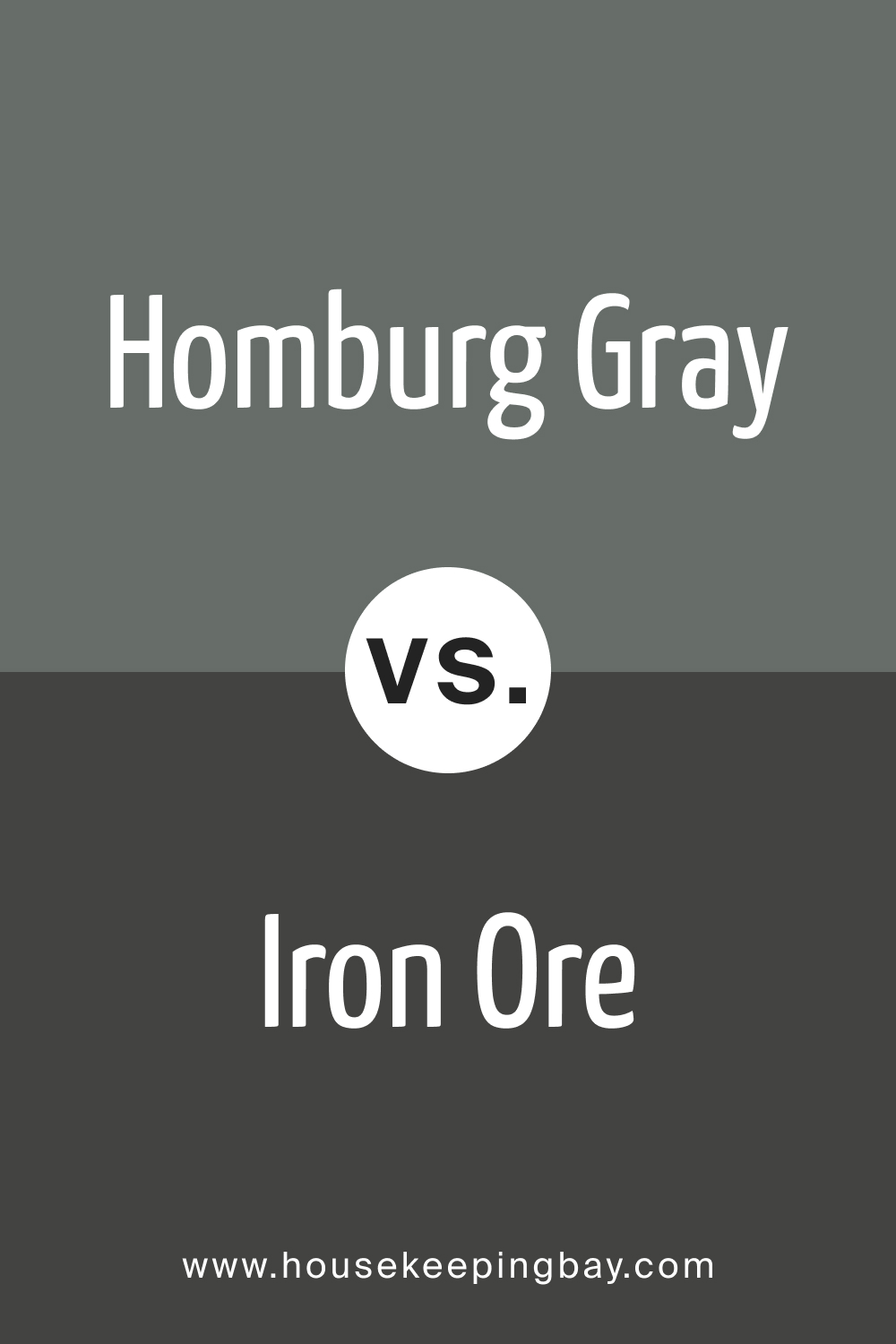 SW 7622 Homburg Gray vs SW Iron Ore
