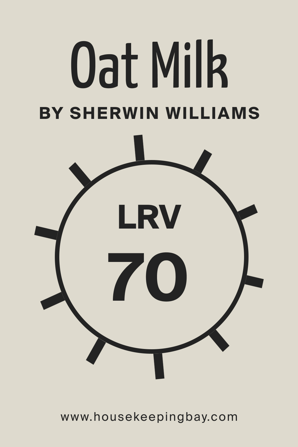 SW 9501 Oat Milk by Sherwin Williams. LRV 70