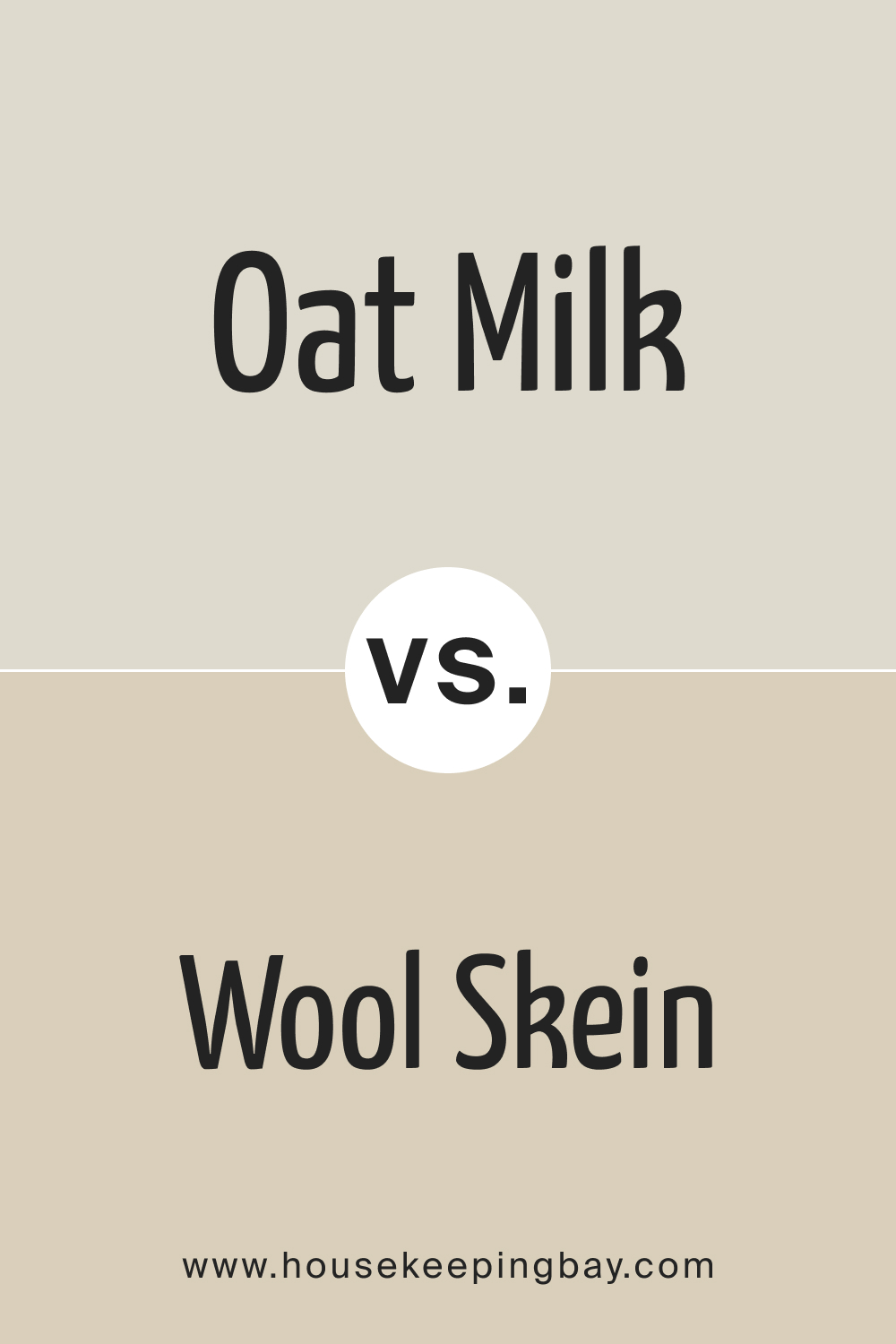 SW 9501 Oat Milk vs SW 6148 Wool Skein