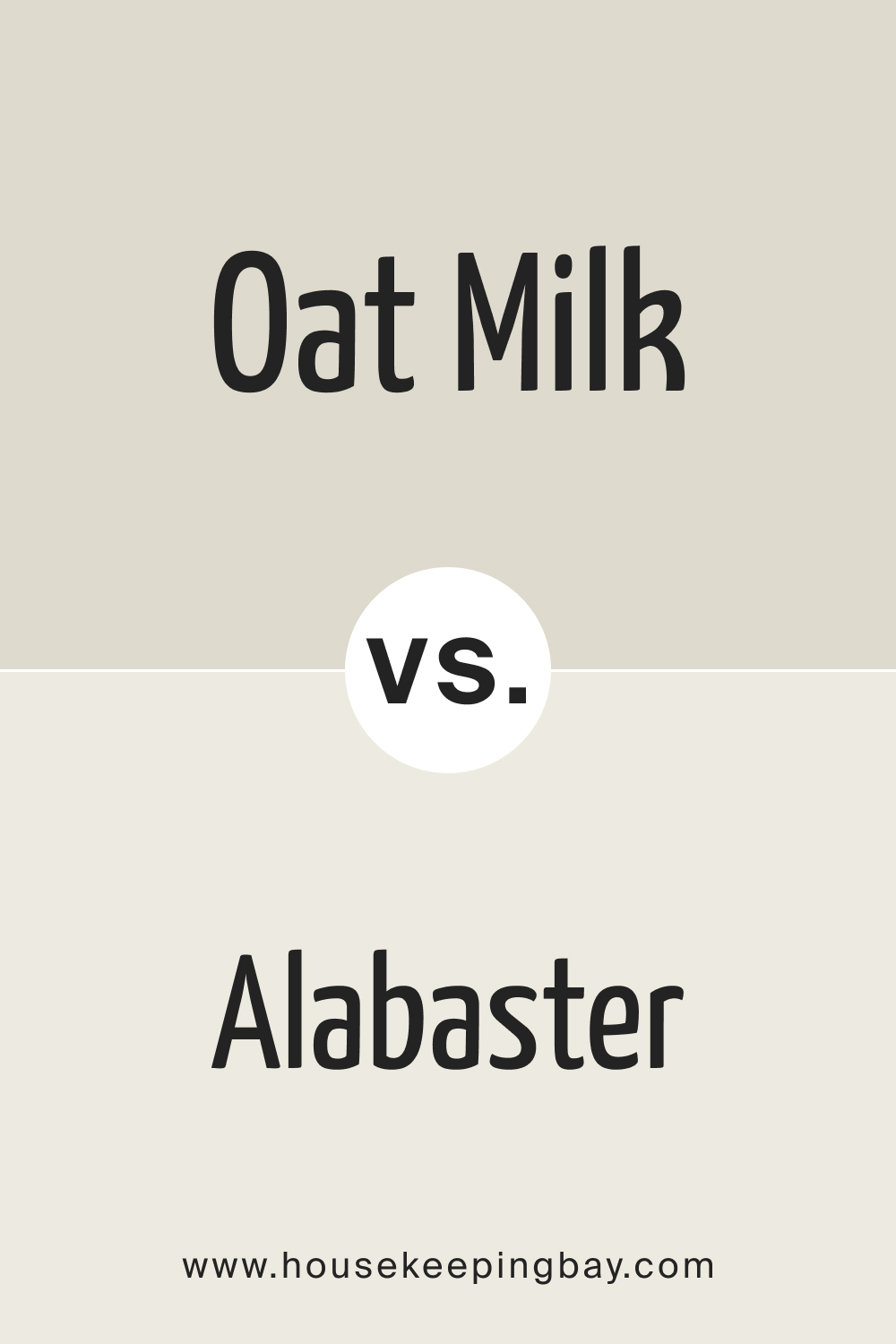 SW 9501 Oat Milk vs SW 7008 Alabaster