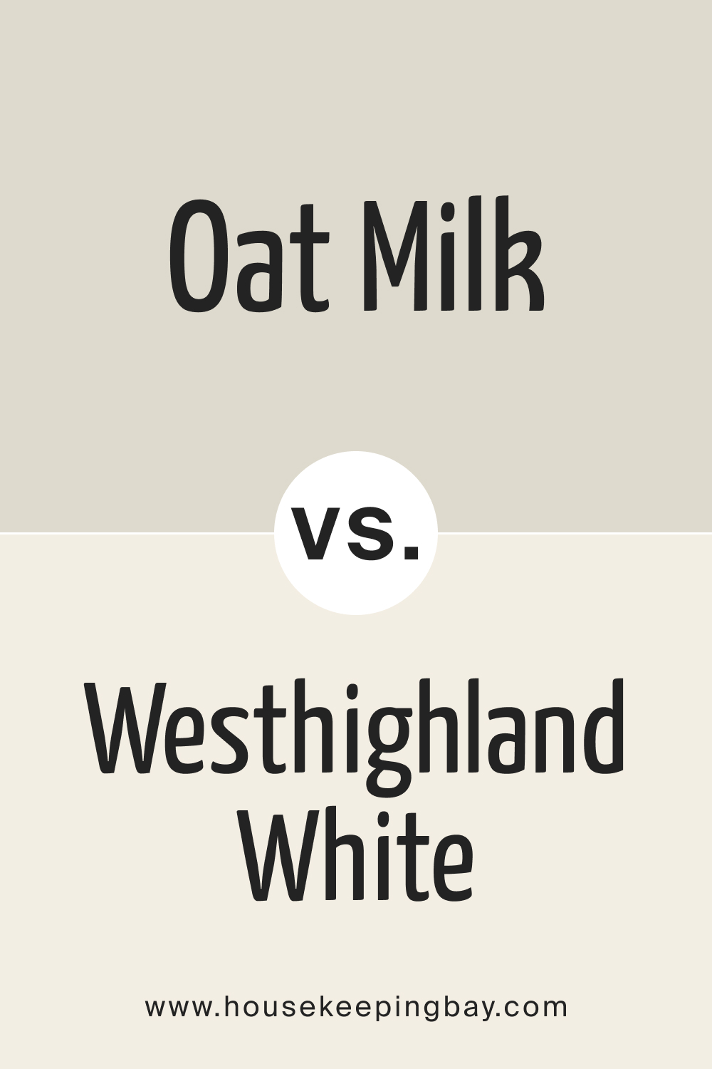 SW 9501 Oat Milk vs SW 7566 Westhighland White